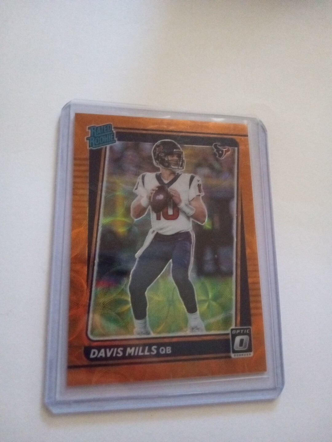 2021 Panini Donruss Optic Davis Mills #222 Rookie /79 Orange Scope Texans