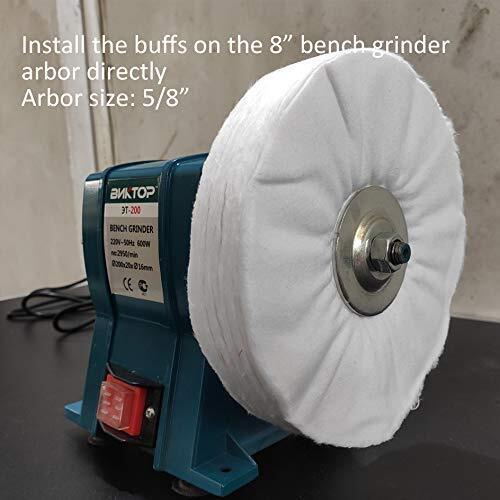 PURUI 8" Buffing Polishing Wheel-Coarse (42PLY) Medium(60PLY) Fine(40PLY) with