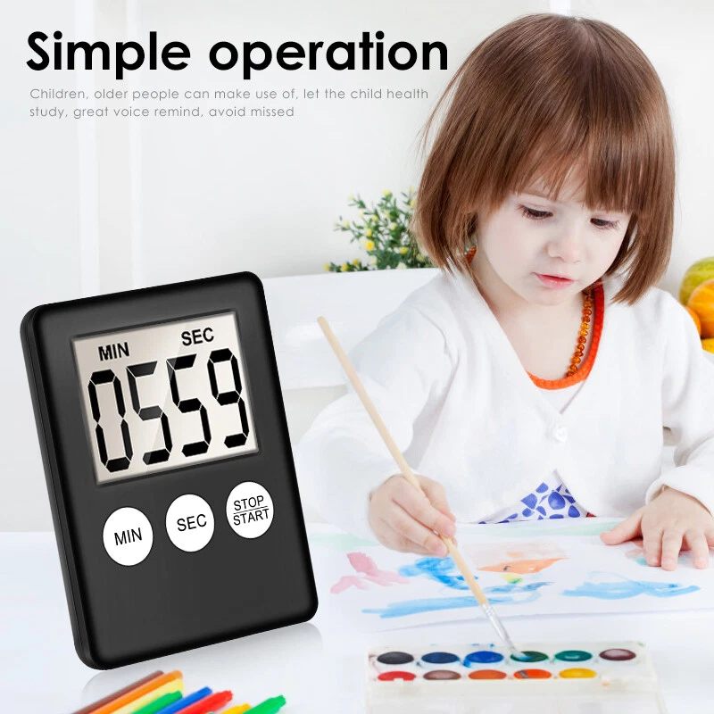 Large LCD Digital Kitchen Cooking Timer Count-Down Up Clock Loud Alarm Magnetic - Image 2 of 4