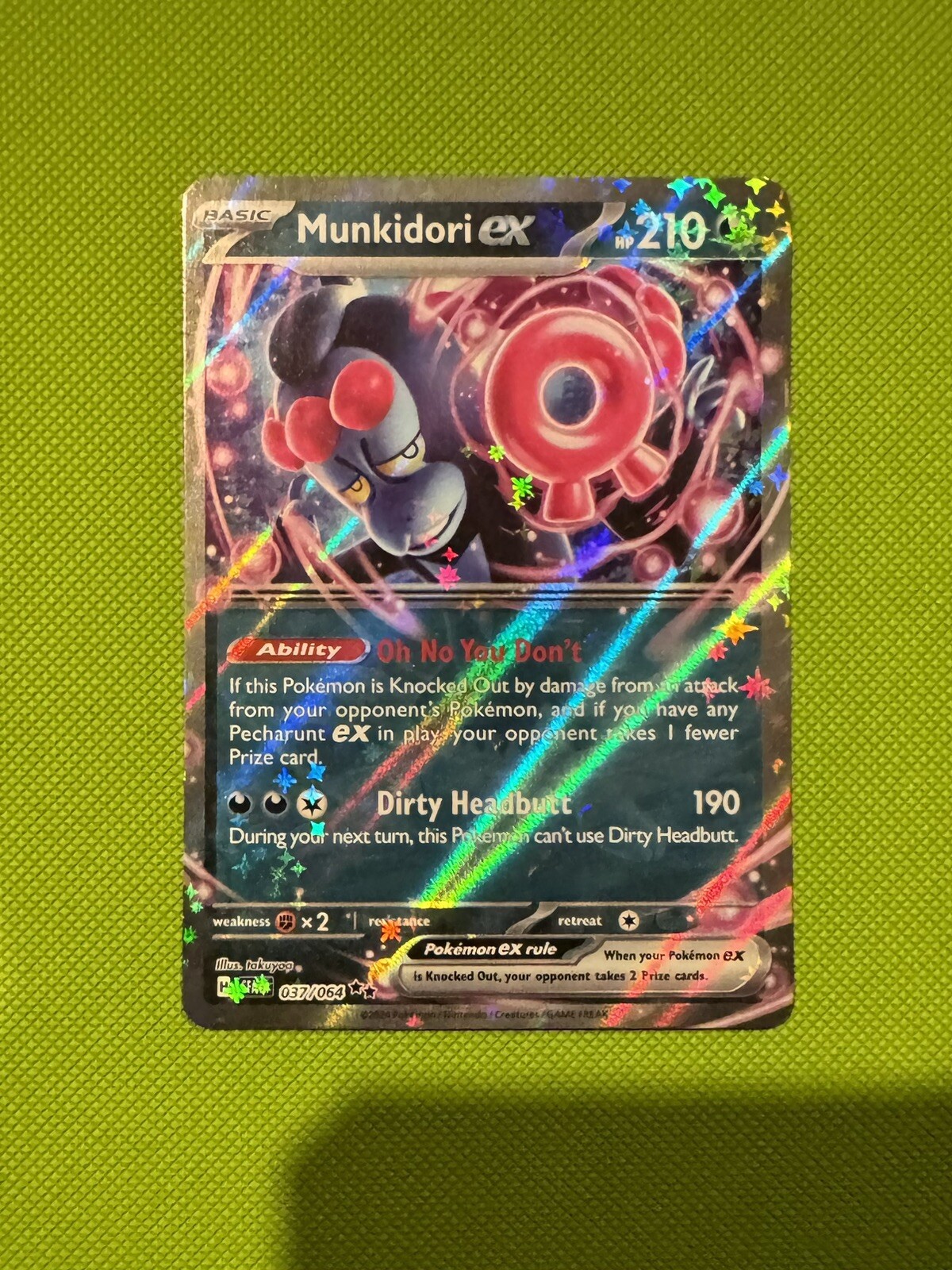 Munkidori ex 037/064 Shrouded Fable Double Rare Pokemon TCG Mint NM Pack Fresh