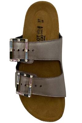 Naot Brown Leather Double-Strap Slide Sandals Naot Leather Double Strap Slide Sandals Brown Womens Size 39  main image 4