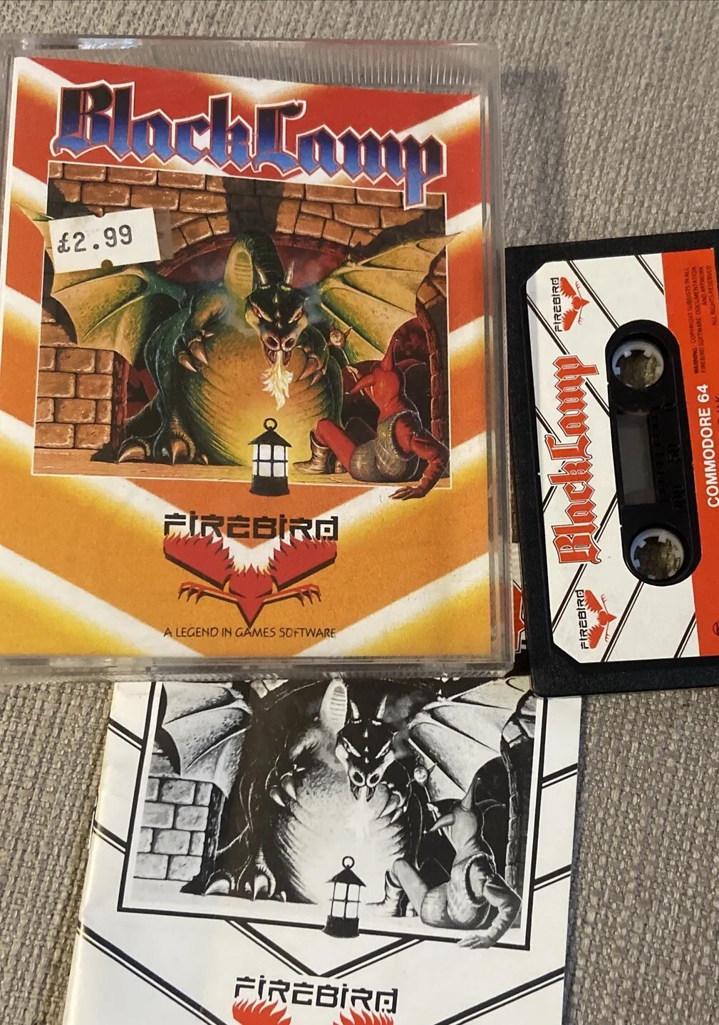 Black Lamp COMMODORE 64 / 128 C64 Cassette Tape Game  JOLLY JACK  1988 Firebird
