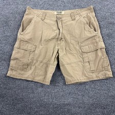 Wrangler Cargo Shorts Mens Size 38 Tan Ripstop Stretch Classic Fit Outdoor