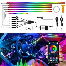 Interior Car LED Strip Lights, Acrylic LED dreamcolor 6 in 1 one control box