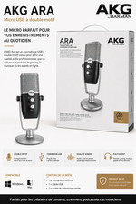 Micro USB AKG Ara by Harman pour podcast streaming gaming