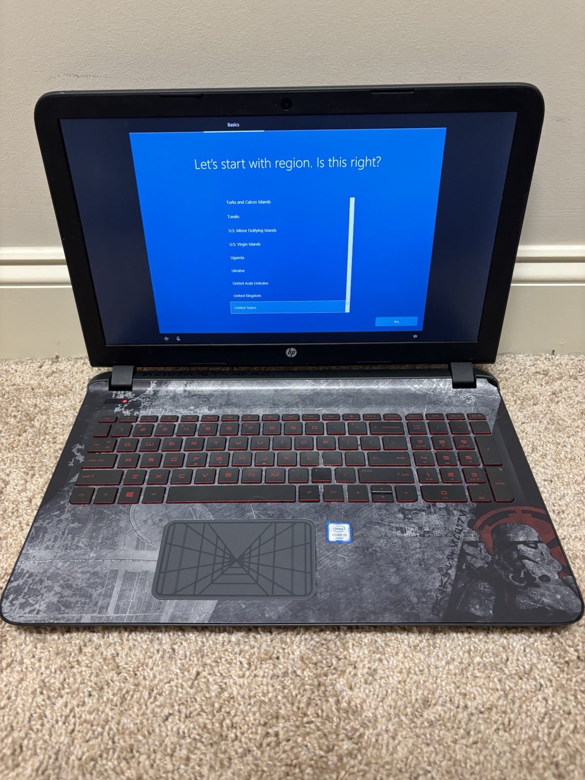 HP Star Wars Special Edition Notebook 15 15.6"/i5-6200U 6GB 