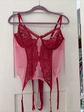 Adore Me Pink And Red Bustier XL