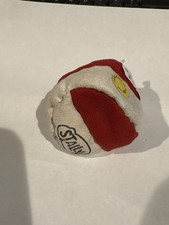 STALLY Footbag Hacky Sack White/Red Handmade Pakistan Freestyle NEW