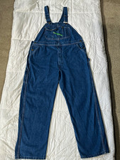Key Men  s Blue Denim Bib Overalls 100 Cotton PO191 W42 L32 Construction