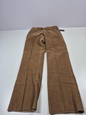 Lauren Ralph Lauren pantaloni uomo 34x36 Vicuna velluto a coste piatto davanti abito senza orlo
