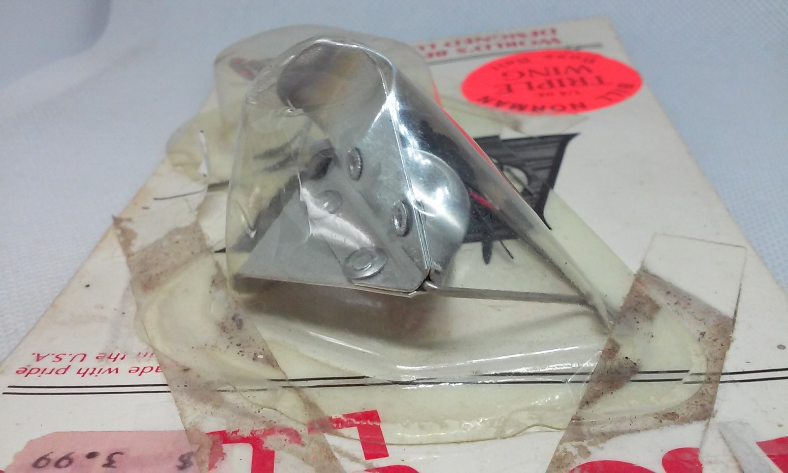 Vtg Bill Norman lures TRIPLE WING BUZZ BAIT Black 1/4oz Buzzbait fishing Lure - Image 5