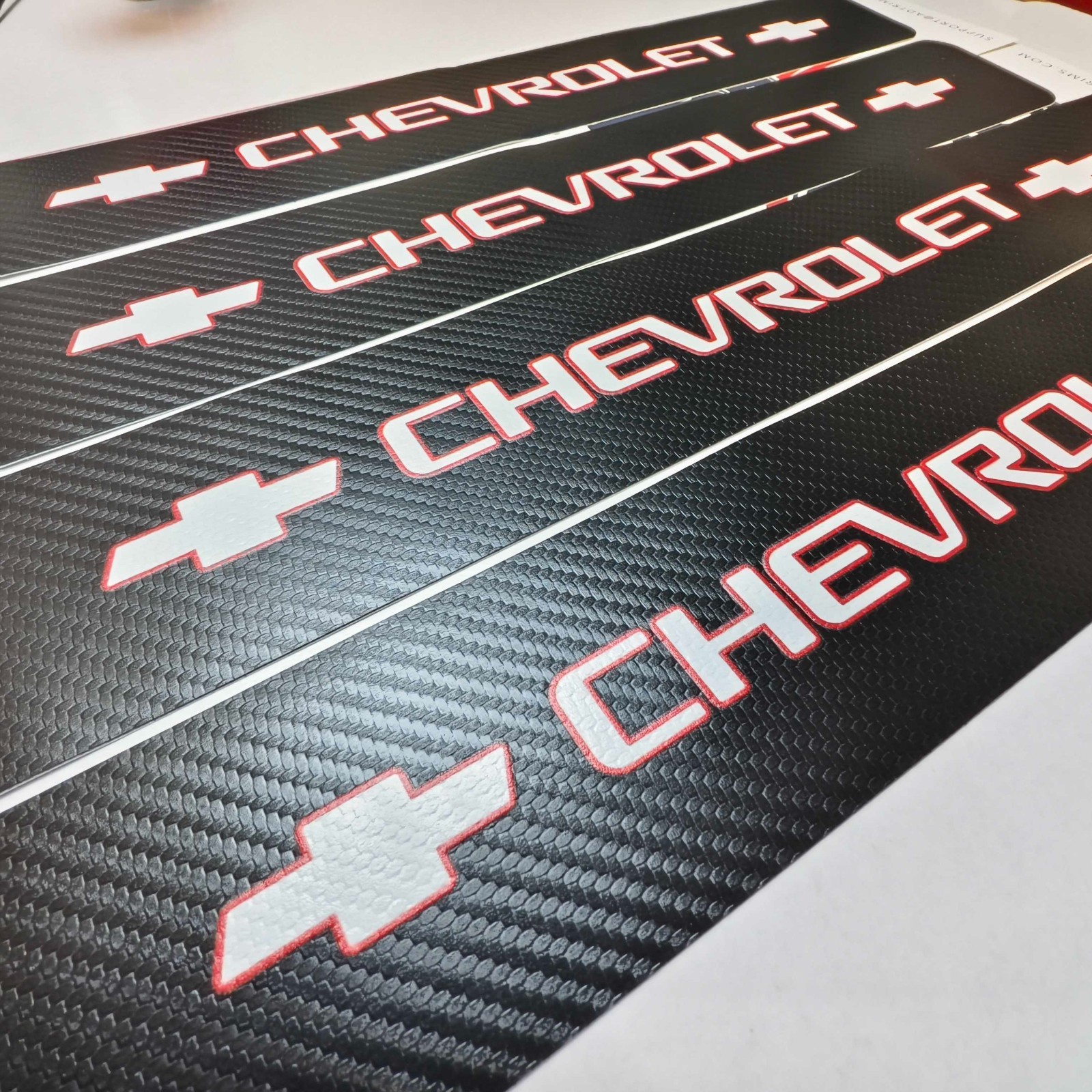 4Pcs Car Threshold Strip Door Plate Sill Scuff Cover Chevrolet Heritage REDOUT