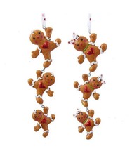Gingerbread Boy and Girl String Ornament Set H5031 Sweet Shoppe