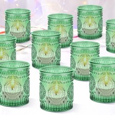 36 Pack Votive Candle Holders Bulk, Vintage Glass Tealight Holder Decorative Ca