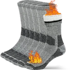 Wool Socks for Men & Women 80% Merino Thermal Warm Cozy Winter Boot Sock