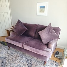 Bluebell 2 Two Seater Sofa sloe pure cotton matt velvet