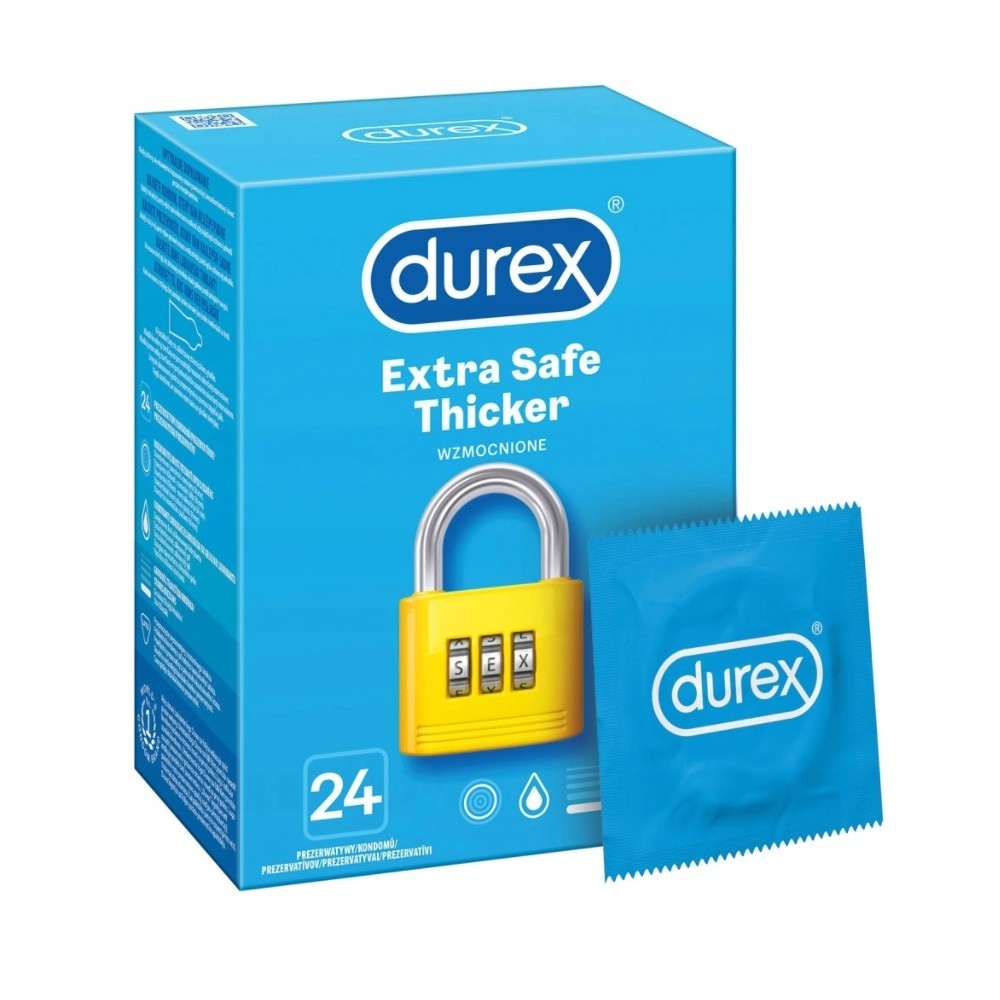 5900627072389 Durex Extra Safe Thicker prezerwatywy wzmocnione 24 szt (P1) Durex