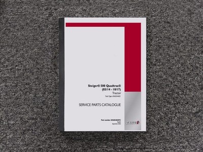 Case IH Steiger 500 Quadtrac Tractor Service Parts Catalog Manual