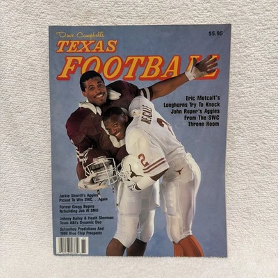 1988 Dave Campbell’s Texas Football Magazine Summer Edition Longhorns Aggies - Image 1 of 4