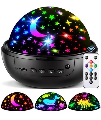 Night Light for Kids,93 Lighting+3 Films Kids Night Light Projector,Remote+Di...