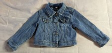 Osh Kosh Genuine Kids Blue Toddler 2T Stretch Denim Button Front Trucker Jacket