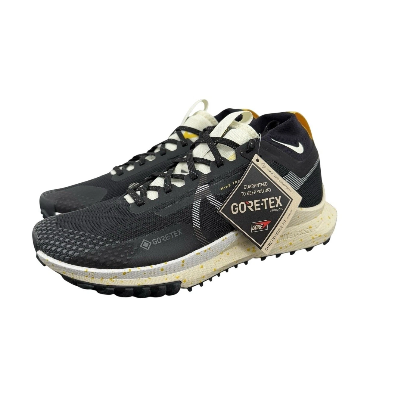 Nike Pegasus Trail 4 GORE-TEX Waterproof Trail Running Shoe Mens 7.5 Black Vivid
