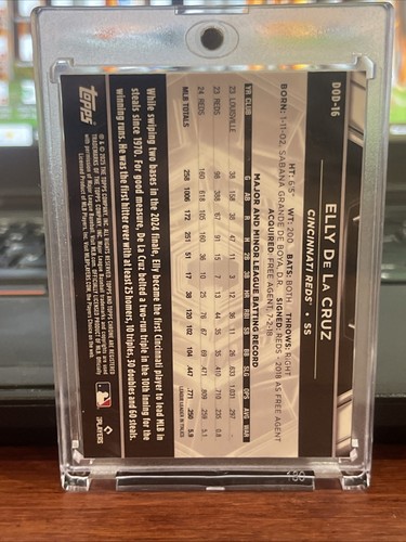 2025 Topps Chrome Black Elly De La Cruz /5 Depth Of Darkness Reds SSP - Picture 2 of 2