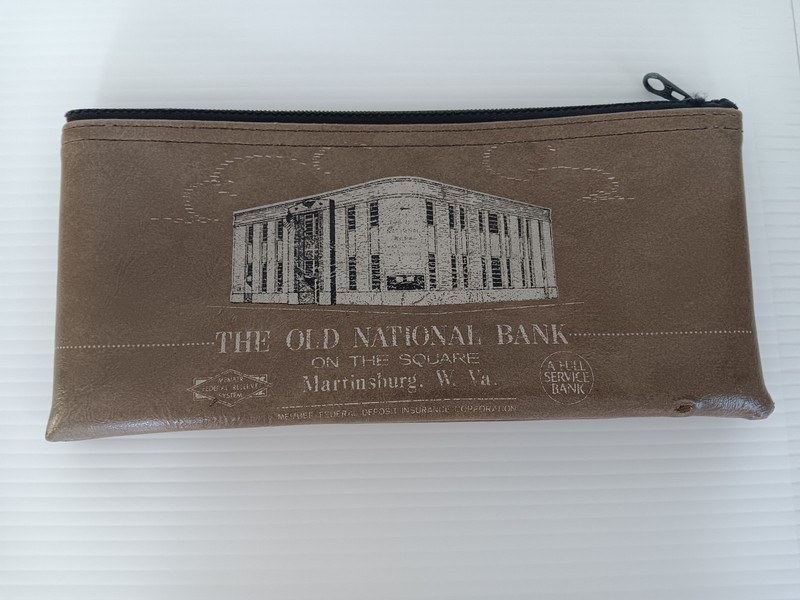 Vintage The Old National Bank Deposit Bag