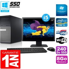 PC tour DELL 9020 Core I5-4570 RAM 8Go Scheibe 240 GB SSD Wifi W7 Bildschirm 19