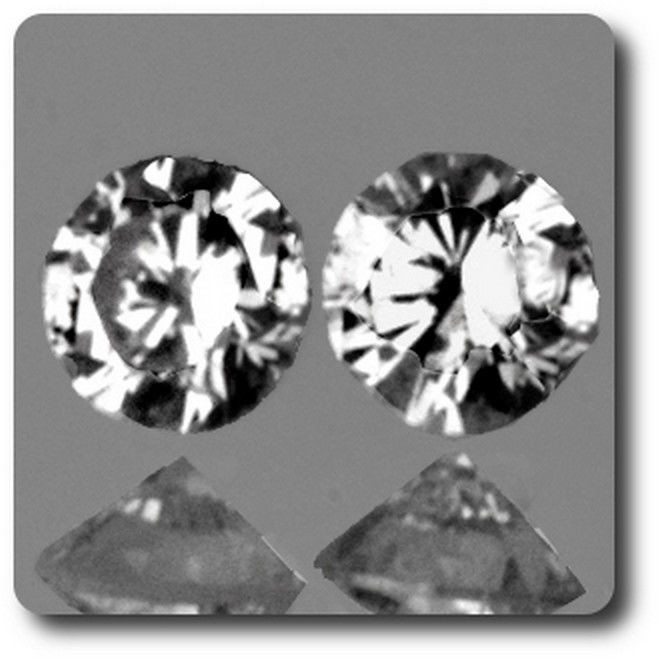 Lot de 2 diamants blancs VS 0.03 cts de qualité F-G d'Afrique