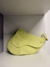 Borsa da sella Christian Dior in nylon neon