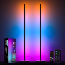 Corner Floor Lamp, 2 Pack LED Corner Lamp with APP and Remote Control, 16 Mil...