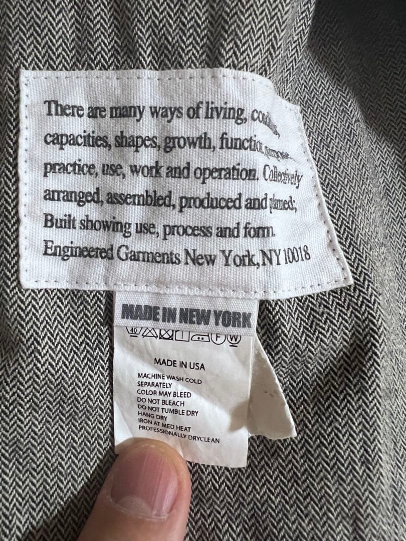 ENGINEERED GARMENTS Gray Button Coverall Jacket M… - image 4