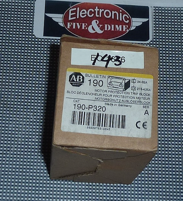 #ad #ad 190 P320 SER. A ALLEN BRADLEY MOTOR PROTECTION TRIP BLOCK 24 32A $359.96