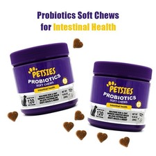 DOG PROBIOTICS SOFT CHEWS FOR IMPROVED GUT HEALTH 120PCS CHICKEN FLAVOR 
