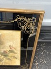 Antique Art Nouveau 1920 Gold  Stamped Wood Frame With Original Glass L. Gaydos — photo 4