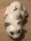 ELPA ALCOBACA CERAMIC CAT FIGURINE WITH BLUE GLASS EYES — photo 1