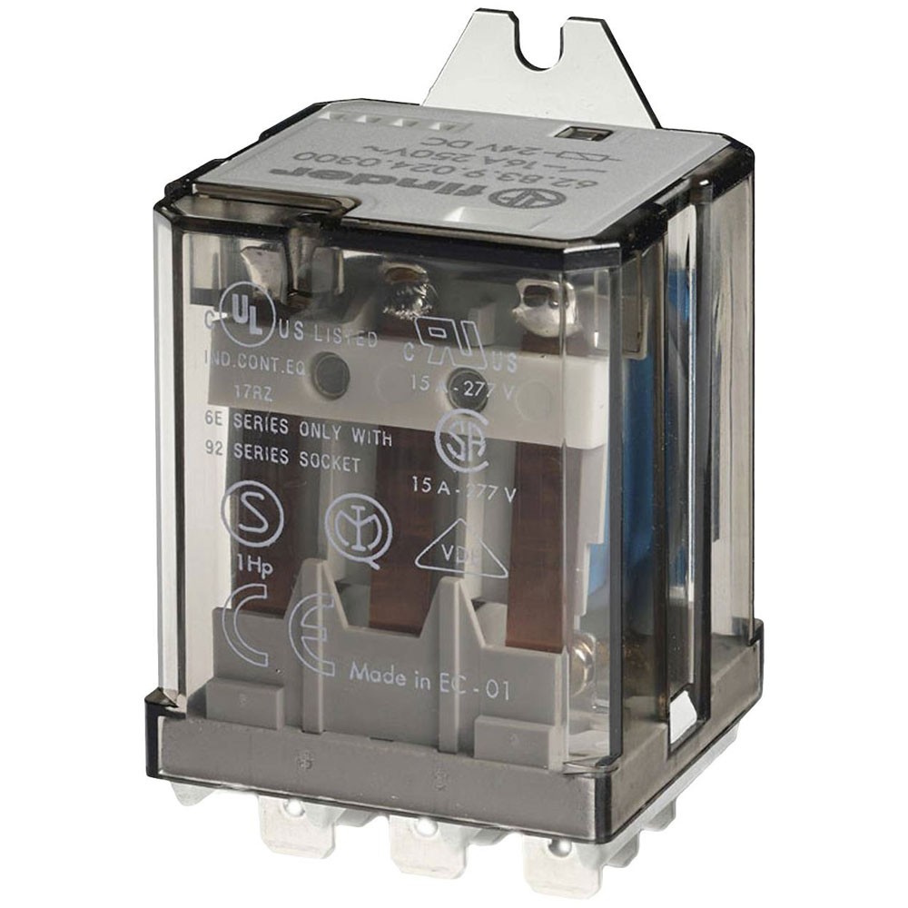 Finder Plug-in Relay 230V AC 16A 3 pole Plug-in