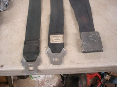 1970 Plymouth Dodge Blue/Green Lap Seatbelts Interior Buckle Trim 3 Belts Mopar