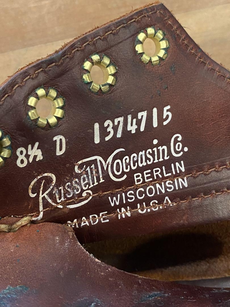 RUSSELL MOCCASIN Russell Moccasin 8.1/2 D No box #0521 | eBay