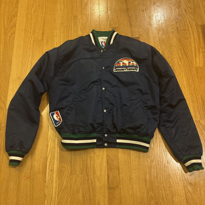Vintage NBA Denver Nuggets Satin Starter Jacket Mens XL Jokic Bomber Rare