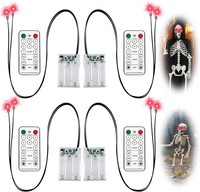 Halloween LED Leuchtende Augen 4 StüCk Deko FüR Skelette KüRbisse Grabsteine 8