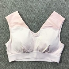 Tommie Copper Sports Bra Womens Small Wireless V Neck Seamless Compression Yoga