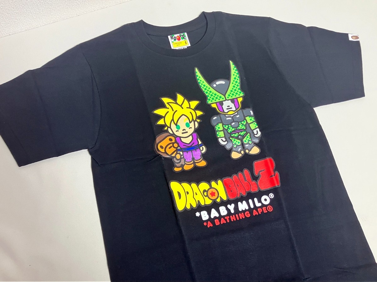BAPE X DRAGON BALL Z BABY MILO SON GOHAN & CELL TEE black a