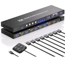 Switch KVM HDMI 4 Porte 1 Monitor 4 Computer, 8K60Hz 4K120Hz USB 3.0 Switch KVM,