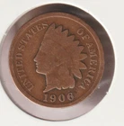 US Rare Old West 1906 Indian Head Penny Coin American Collection Shield Cent USA