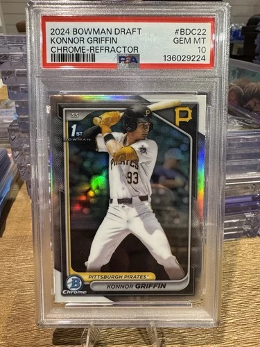 2024 Bowman Draft Chrome-Refractor Konnor Griffin #BDC-22 PSA 10 Pirates