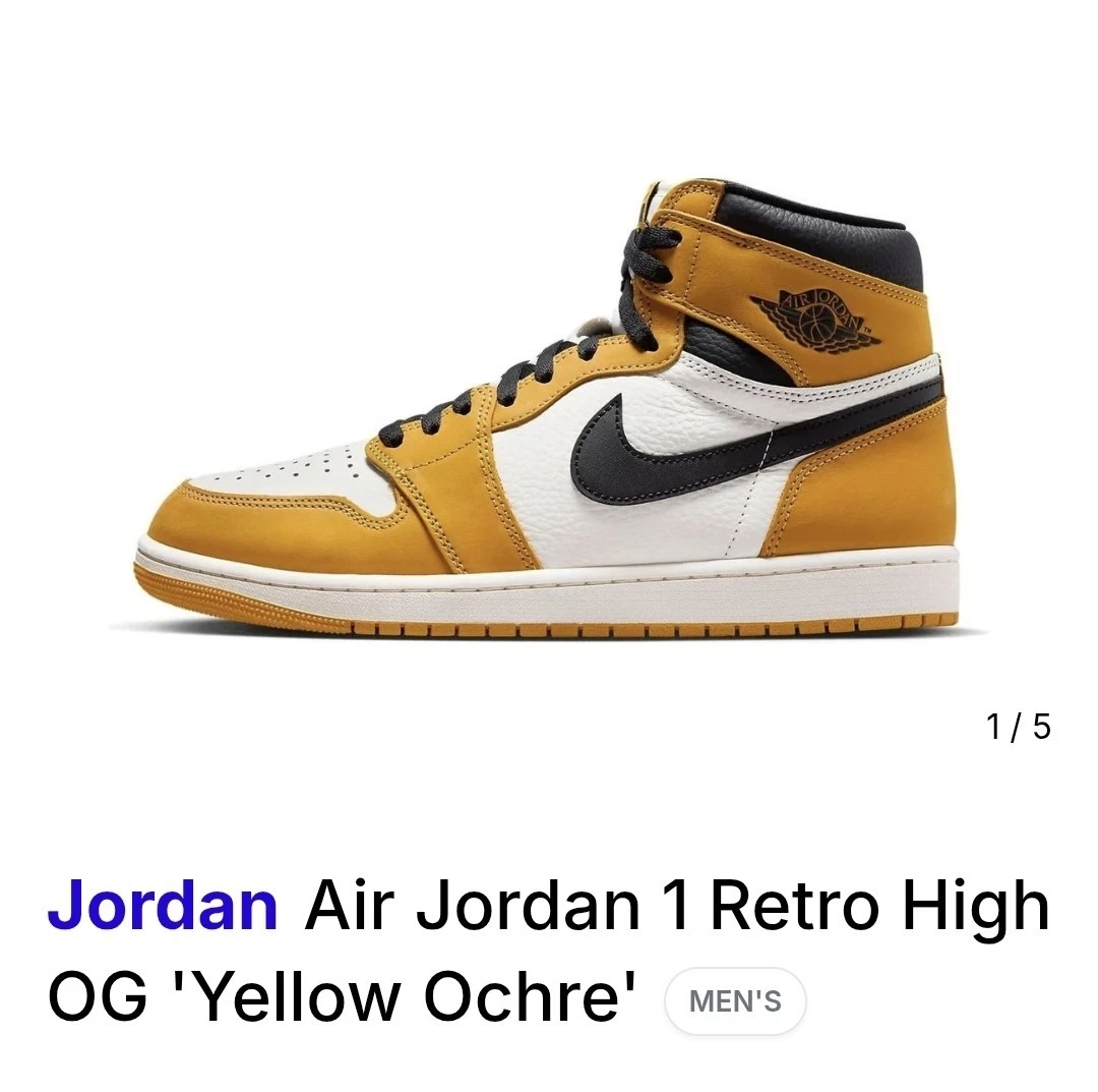 Jordan 1 Retro OG High Yellow Ochre | eBay