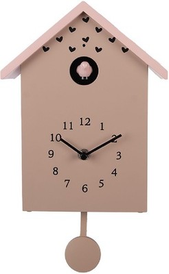 Clayre & Eef 6KL0840 Wanduhr 20x10x26 cm 3x AA Batteriebetrieben