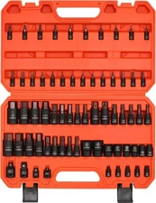 66-Piece Allen Socket Set - Torx Bit Socket and Female External Socket Set